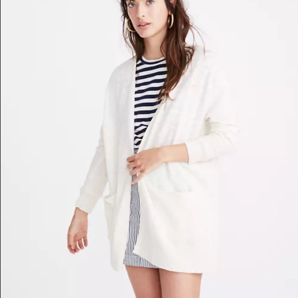 Madewell Summer Ryder Cardigan Sweater in Stripe